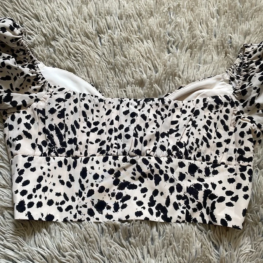 Cow Print Crop Top - Picture 5 of 5